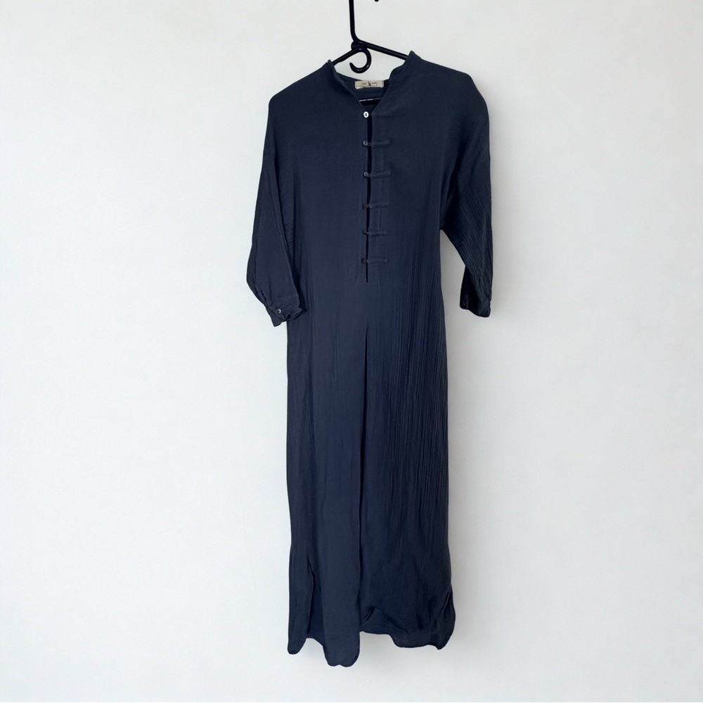 Odd Bird Kaftan Lounge Blue Lounge Dress size small. Boho Lagenlook
